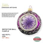 Iness Ukraine Glass, Purple & Silver Reflector